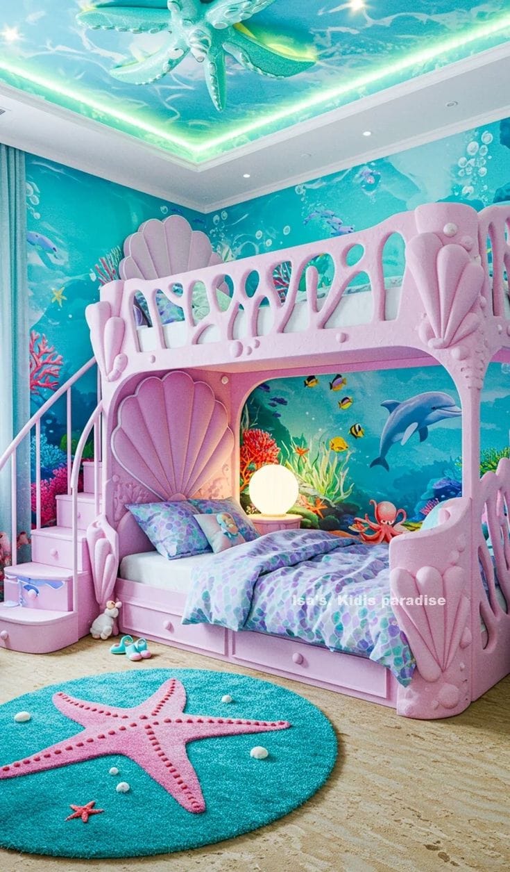 "Tropical Stitch Retreat: A Luxe Island-Inspired Kids’ Room"