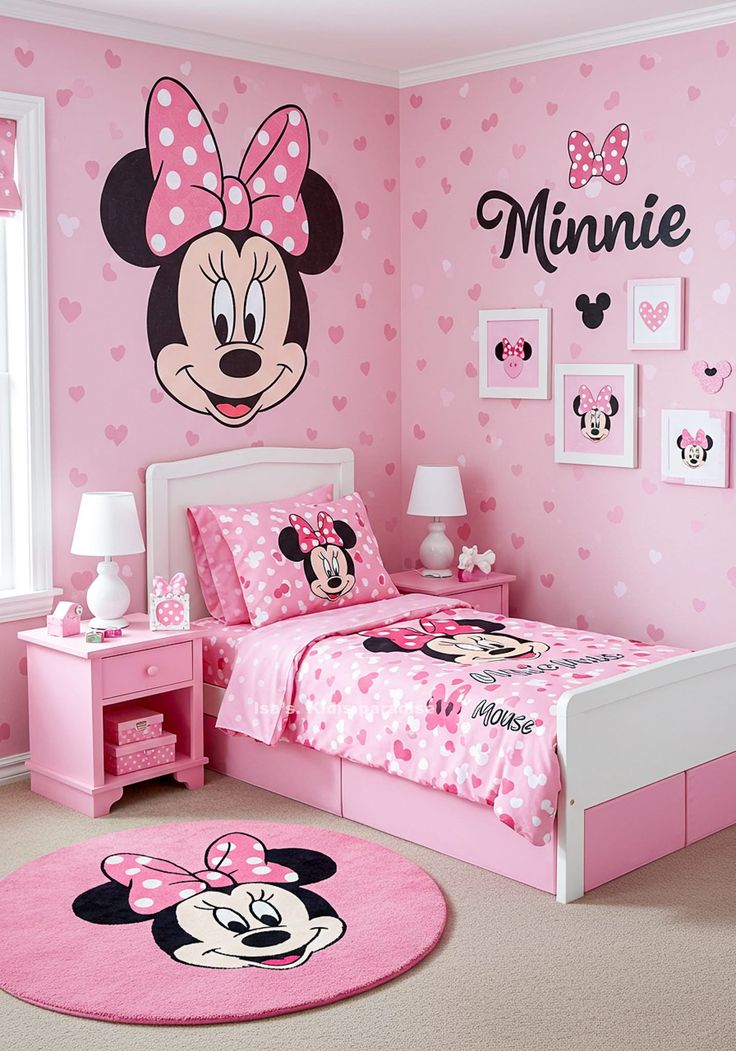 "Minnie Mouse Dreamland: A Charming Pink Paradise"