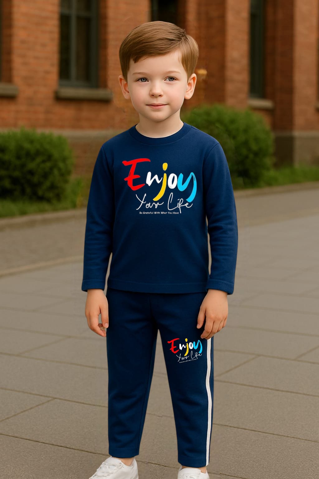 Play Palace Kids Tracksuit Set – Red, Black, Navy Blue & Gray | Stylish & Comfortable Outfit for Boys & Girls