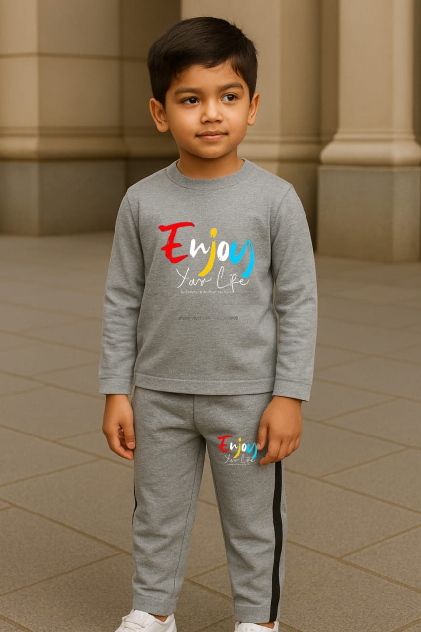 Play Palace Kids Tracksuit Set – Red, Black, Navy Blue & Gray | Stylish & Comfortable Outfit for Boys & Girls