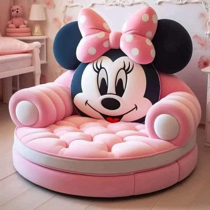 "Luxury Minnie Mouse Plush Lounge Chair"