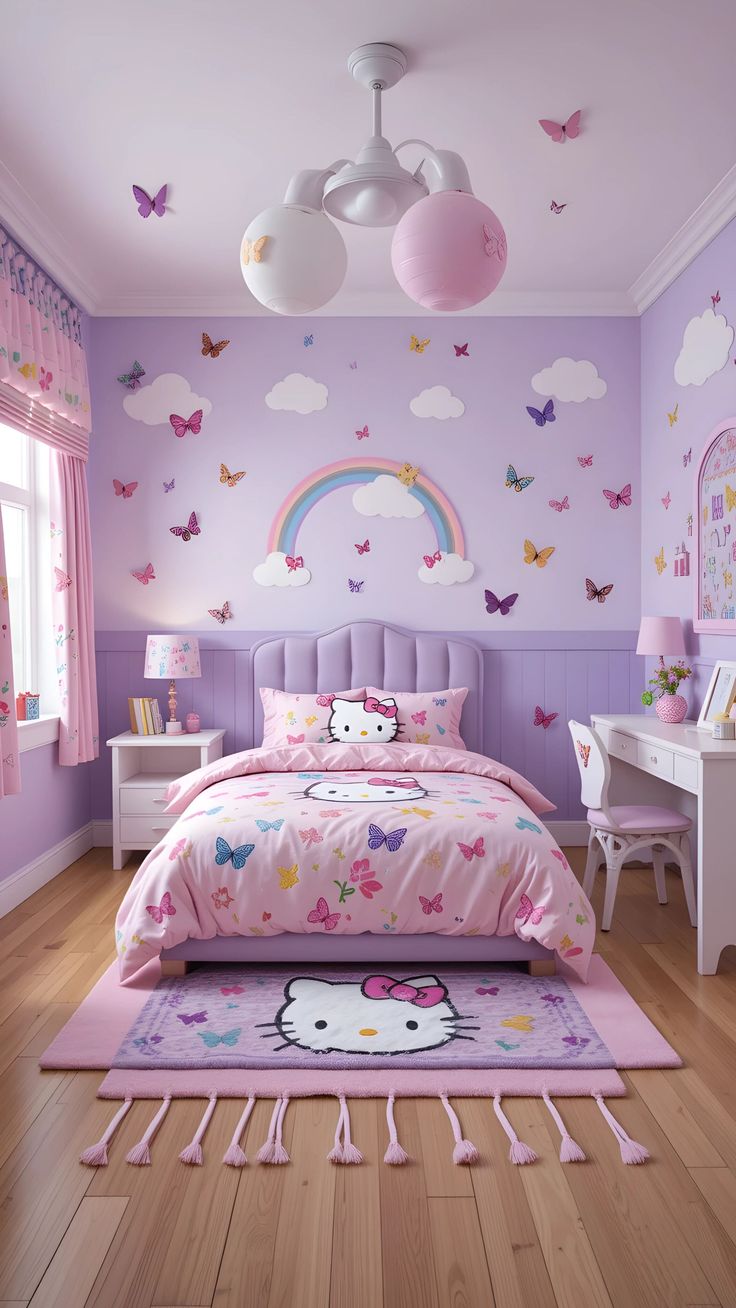 "Whimsical Pastel Wonderland: A Dreamy Kids' Room"