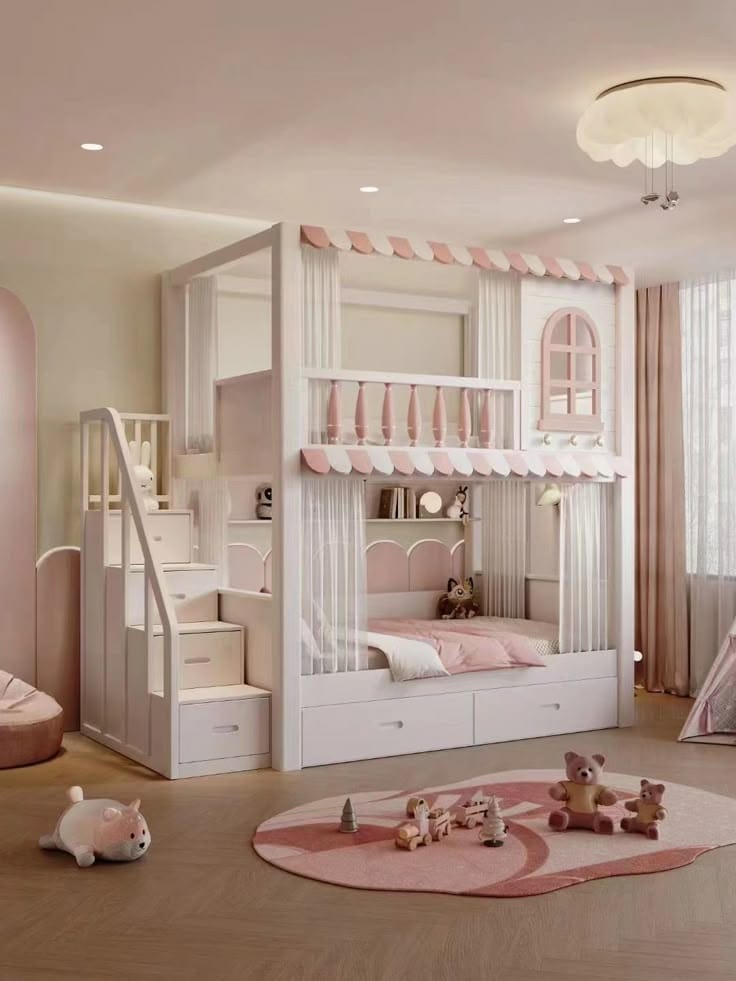Dreamy Dollhouse Loft Bed
